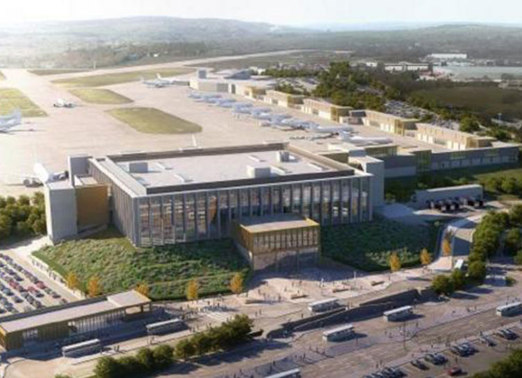 Leeds Bradford Airport aerial view